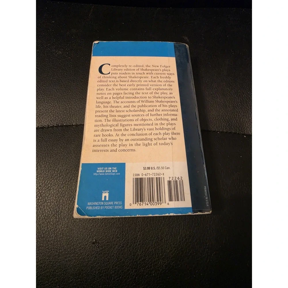 Hamlet by William Shakespeare (1992, Mass Market)
